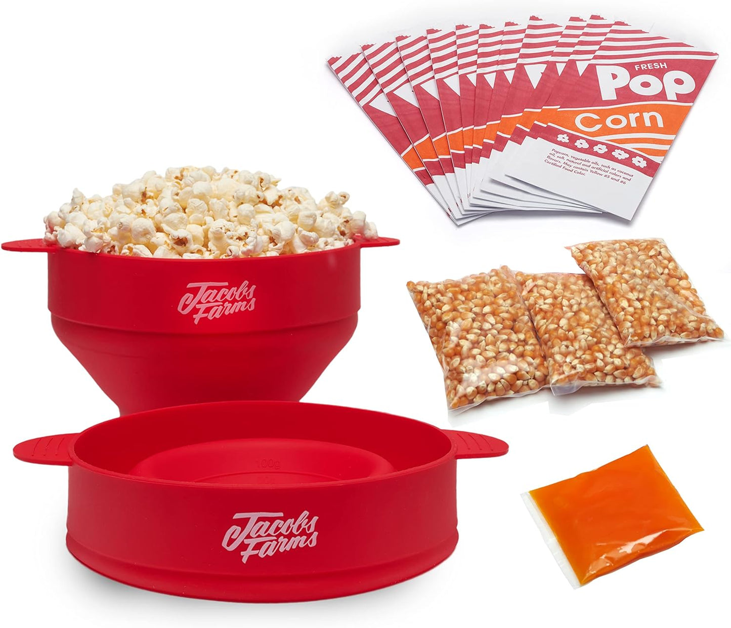 Jacobs Farms Silicone Popcorn Popper