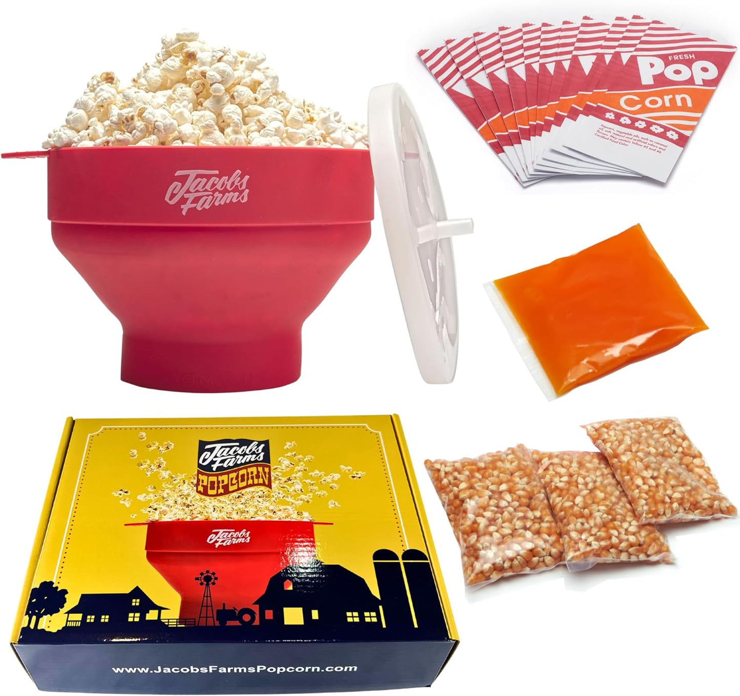 Jacobs Farms Silicone Popcorn Popper